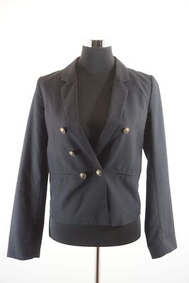Joseph Ribkoff Damenblazer Blazer 36 schwarz Zweireiher Metallknöpfe Tuch D309