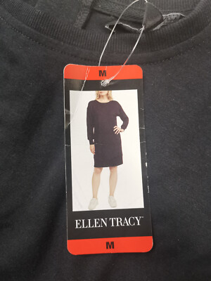 Ellen Tracy Ladies Size Small Long Sleeve Shirt Dress Black - M | eBay
