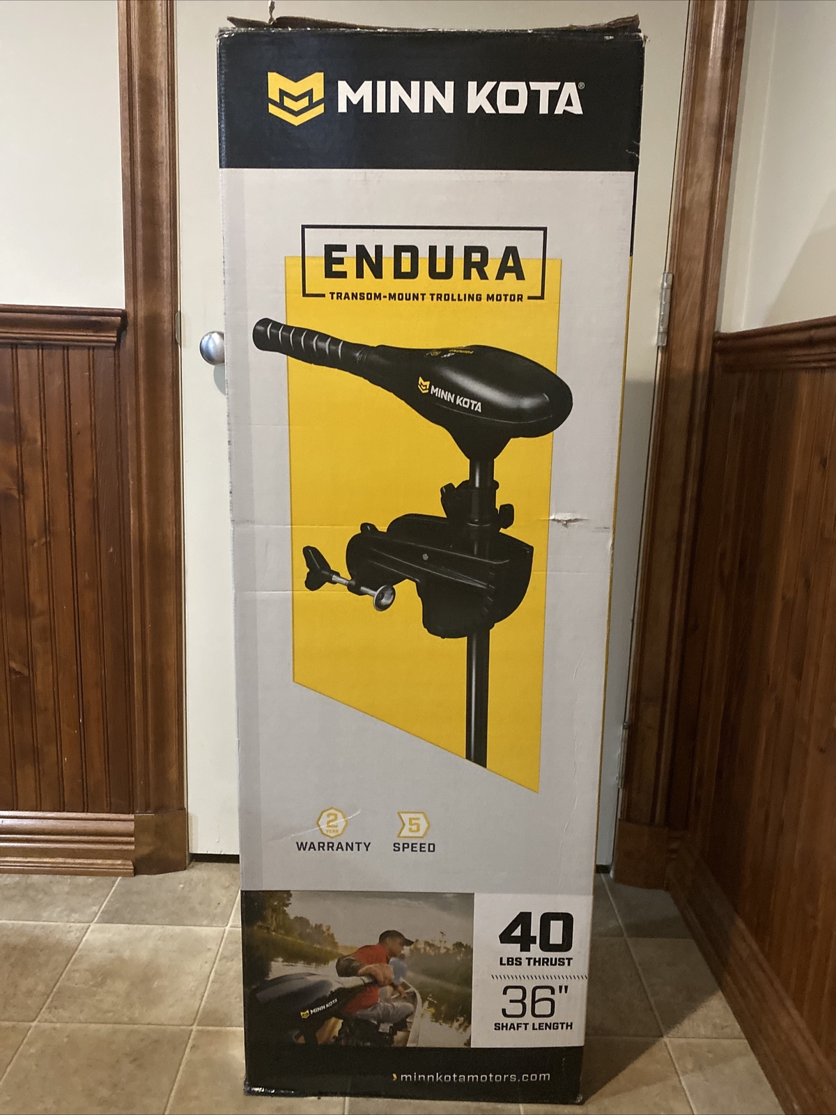 Endura Minn Kota 40 Lbs 36” transommount trolling motor + Intex Motor