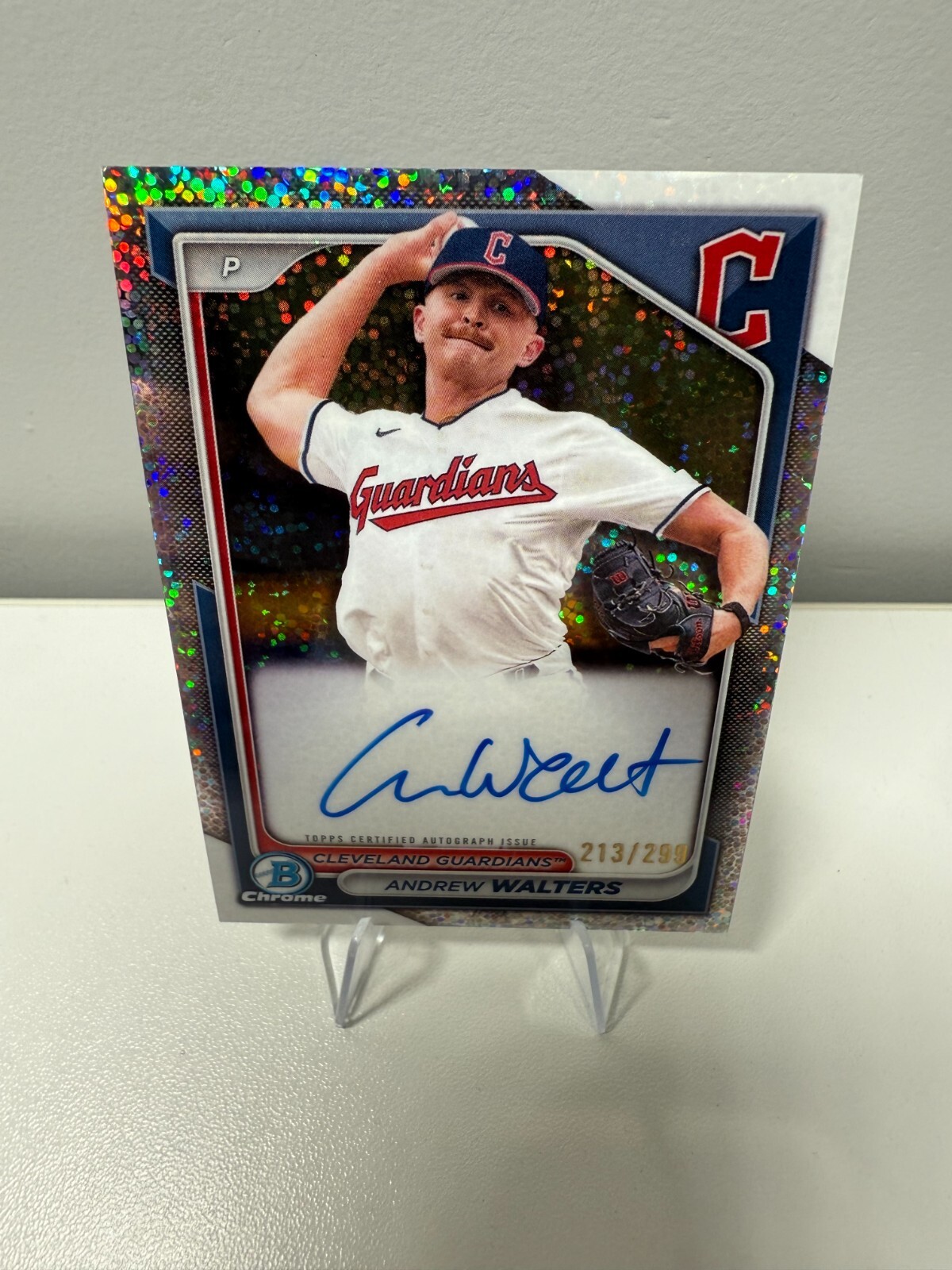 Andrew Walters 2024 Bowman Chrome Prospect Speckle Refractor Auto /299 #CPA-AW