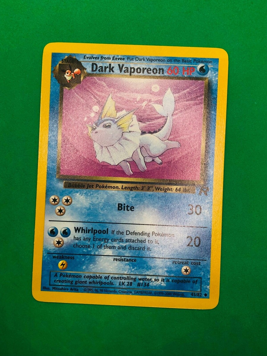 dark vaporeon pokemon card price Vaporeon(Holo Rare) The Frugal Dutchman Evolves from Eevee Type Dark Vaporeon 45/82 Team Rocket