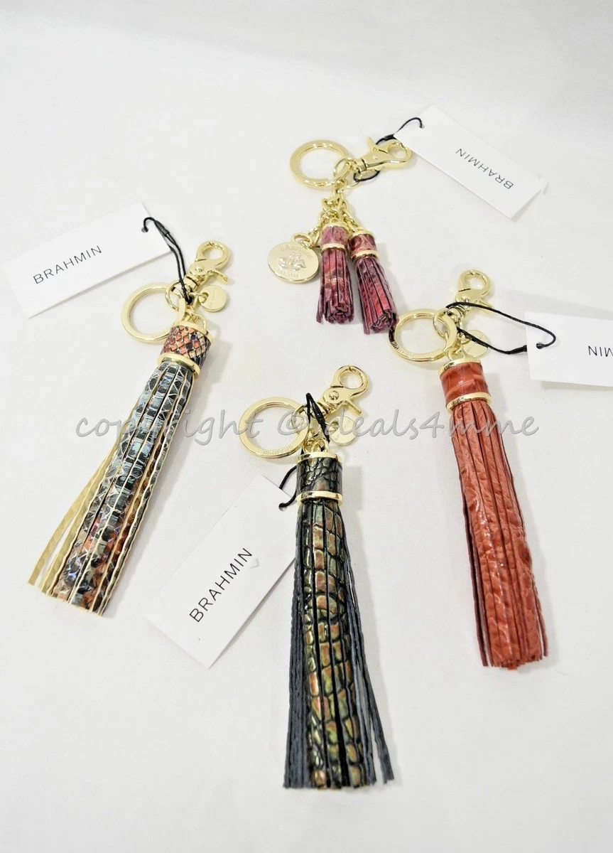 6 Pcs Leather Tassel Keychain Keyring for Home Keys Car Key Handbag Purse  Wallet