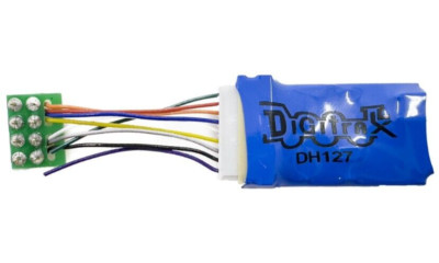 Digitrax DH127PS ~ New 2026 ~ 1.0 Amp DCC Decoder HO Scale ~ 9 Pin & 8 Pin Plug