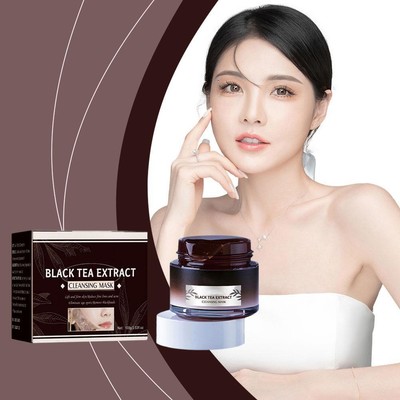 Black Tea Mask,Black Tea Extract Cleansing Mask,Black off Mask E6Q7 B3N2