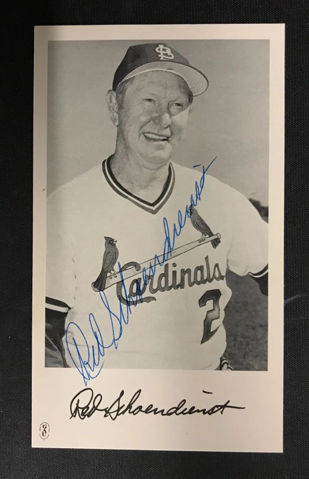 Red Schoendienst Signed x2 Photograph JSA Certified St. Louis Cardinals HOF! - Image 3 of 4