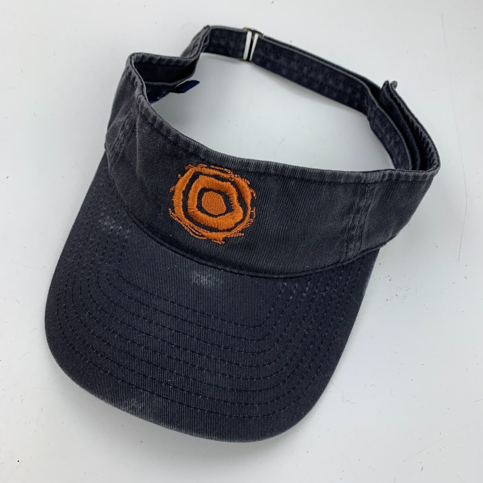 Unknown Orange Circle Logo Visor Cap Hat Adjustab… - image 1