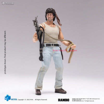 Hiya Toys Exquisite Super Rambo First Blood 1 1/12 Action Figure