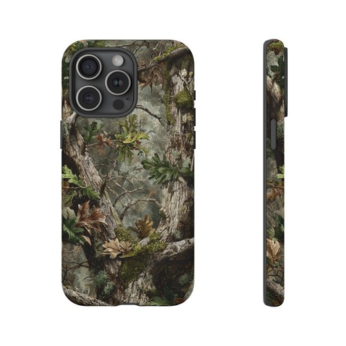 Pour iPhone | Samsung Galaxy | Coque téléphone Pixel - Feuilles de chêne mousse chasse camouflage - Photo 36 sur 255