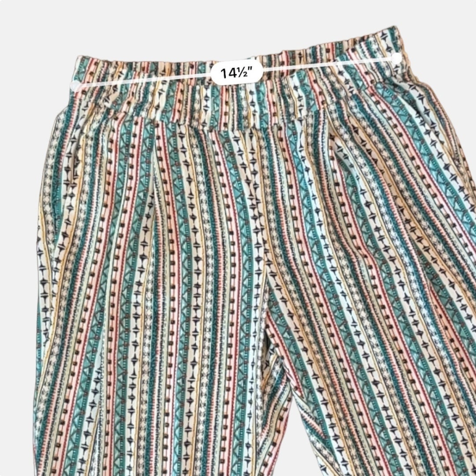 ZARA BASIC Pants Womens Large Multicolored High W… - image 5
