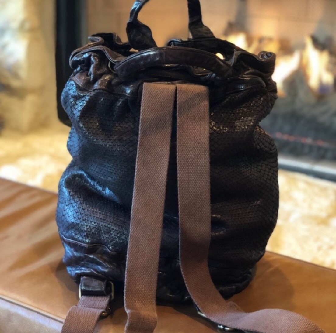 NWOT Langellotti Distressed Leather Backpack Langellotti Bags & Handbags for Women for sale | eBay main image 4