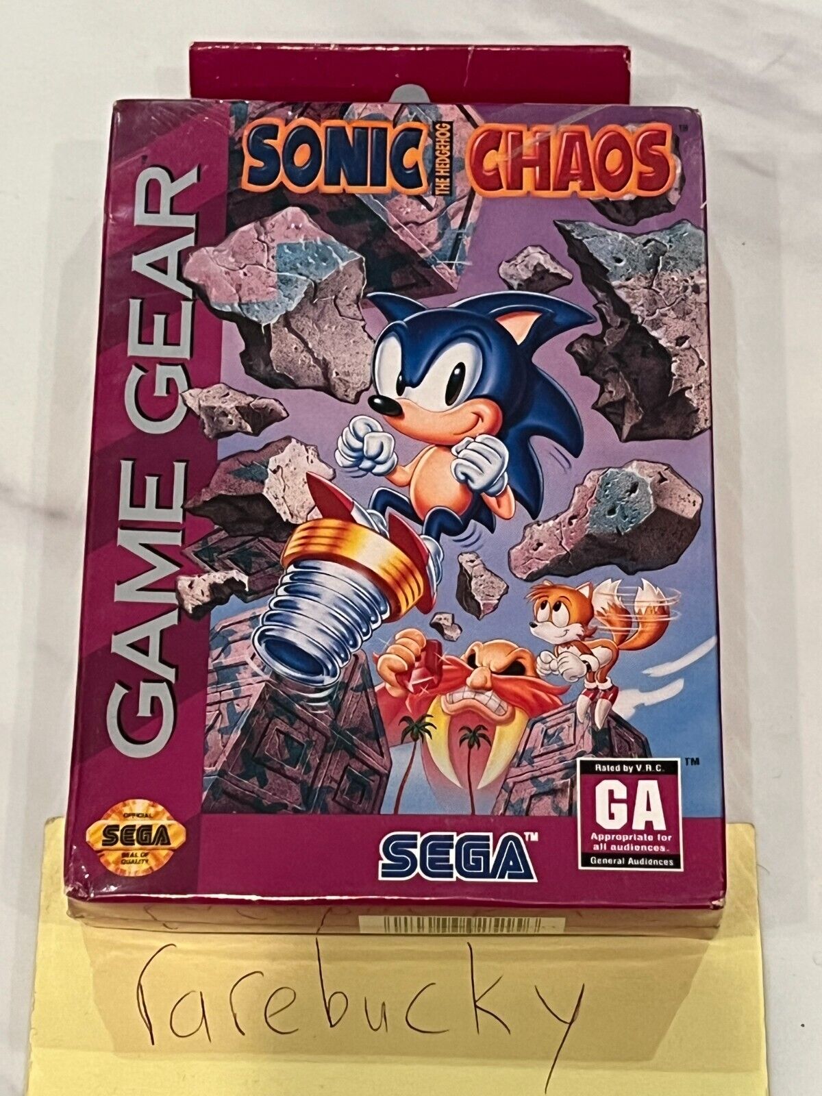 Sonic Chaos Quest Ultimate Repro Sega Genesis Game Cart 