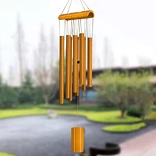 Wooden Bamboo Wind Chimes Sympathy Outdoor Windchimes for Patio Porch Garden