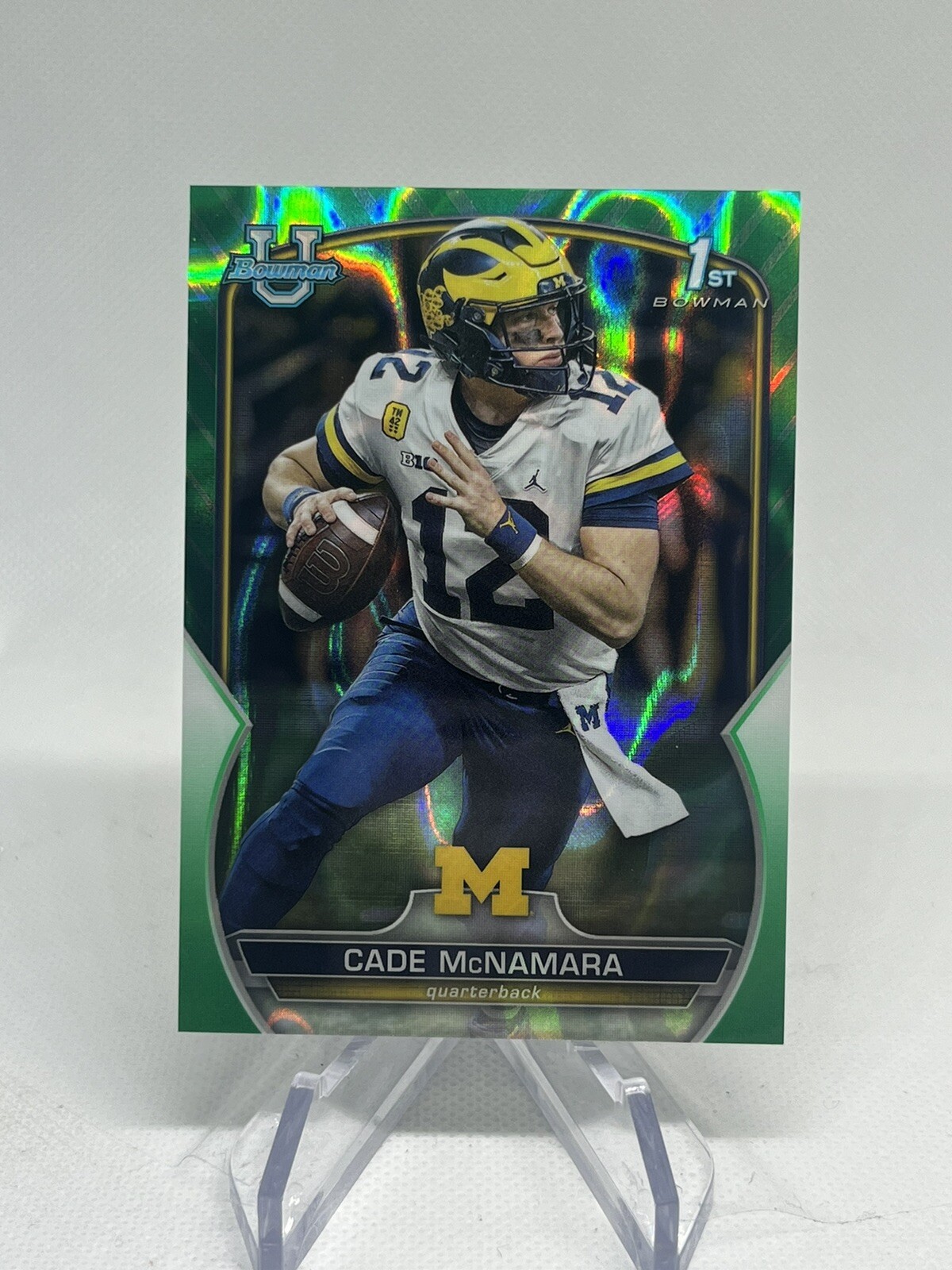Cade McNamara 2022 1st Bowman U Chrome RARE #/99 GREEN REFRACTOR (RC)