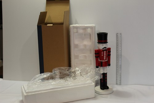 PartyLite Nutcracker Jumbo P92102 Retired Tealight/Taper Candle Holder Red NEW - Picture 9 of 23