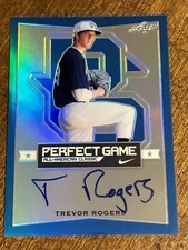 TREVOR ROGERS 2016 Leaf Metal Perfect Game METAL BLUE AUTOGRAPH #4/25 ORIOLES