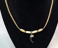 Handcrafted Native American Authentic Coyote Claw Necklace Made in the USA