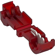 22-18 Gauge AWG Red Insulation Displacement T-Tap Connector 100 Pack
