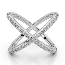 0.45 Ct Round Cut Real Moissanite Anniversary Bridal Ring 950 Platinum Size 8.5