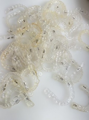 50 USED INVISALIGN Teeth Aligners,Clear Braces, Retainers, Arts & Craft Projects