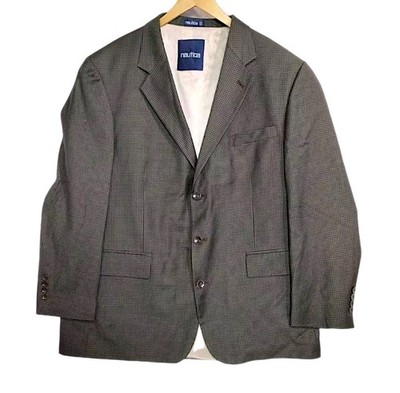 Nautica Green Blazer Sport Coat Jacket Men's 46 R 100% Wool Marshall Fields READ