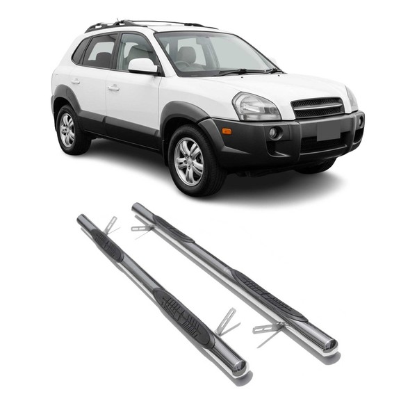 Edelstahl Trittbretter Schwellerrohre FüR Hyundai Tucson 2004-2010 Silber-image
