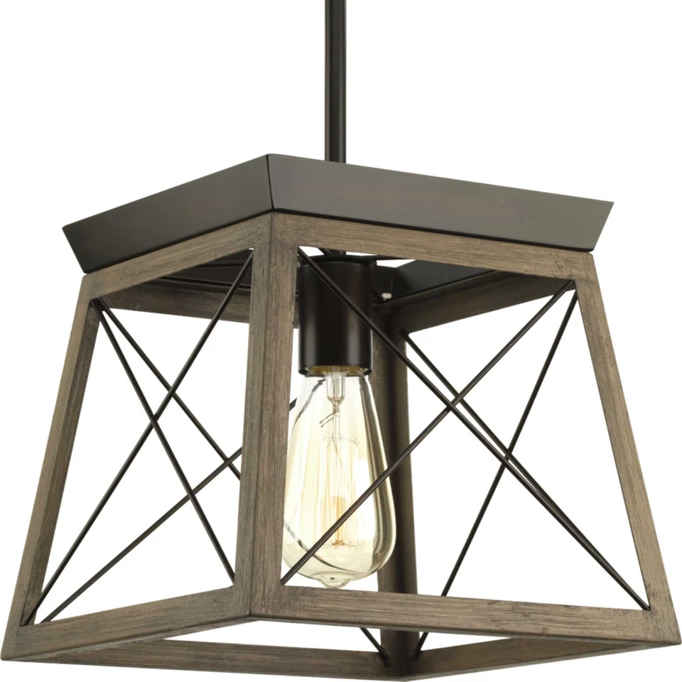 Progress Lighting P500041 Graphite Briarwood Single Light 10"W Pendant - Image 3 of 4