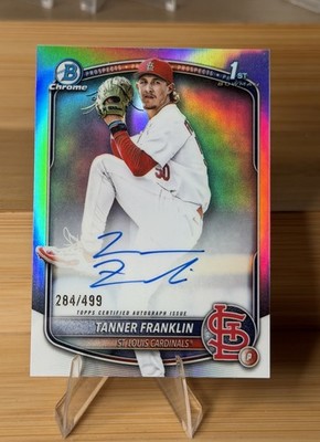 2025 Bowman Draft - Chrome Prospect Autographs Tanner Franklin #CPA-TF Refractor