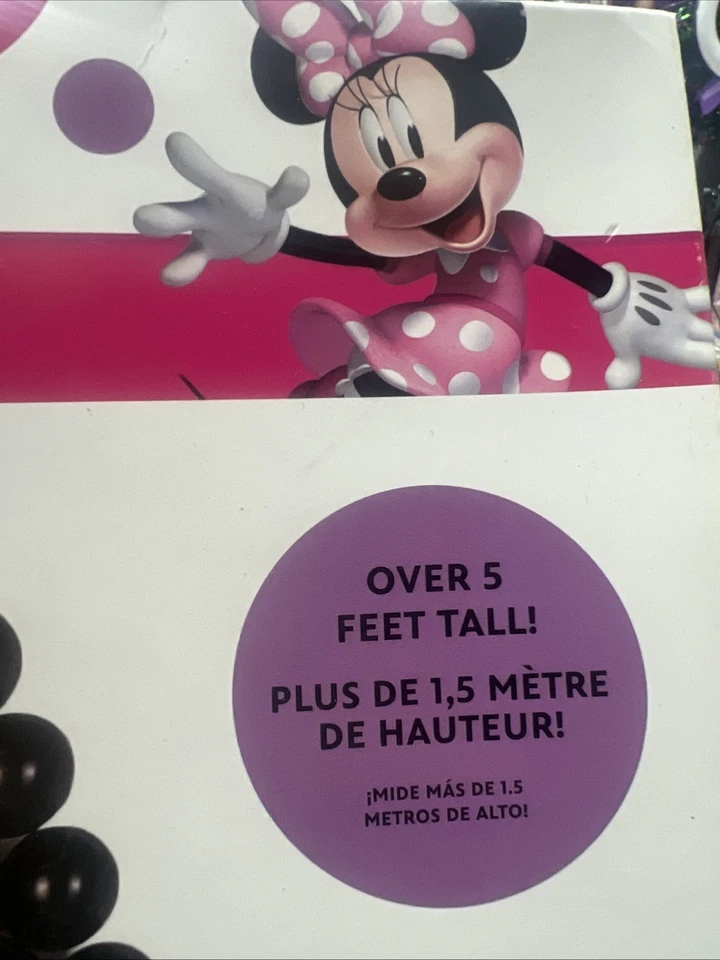 Kit de telón de fondo de globo de látex negro esculpido Minnie Mouse - 5' (152 piezas)  Foto 4 de 4