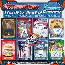 Junior Caminero TB 2026 BOWMAN CHROME 3 CASE (30 Box) PLAYER Break#3