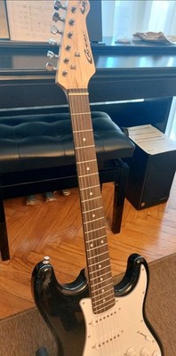 Stratocaster style Career Stage S-1   Black White electric guitar SSS