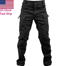 Tactical Mens Cargo Pants Balck Work Pants Outdoor Hiking Combat Trousers
