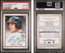 2019 TOPPS GALLERY 5 AUSTIN RILEY AUTOGRAPH RC BRAVES PSA 10