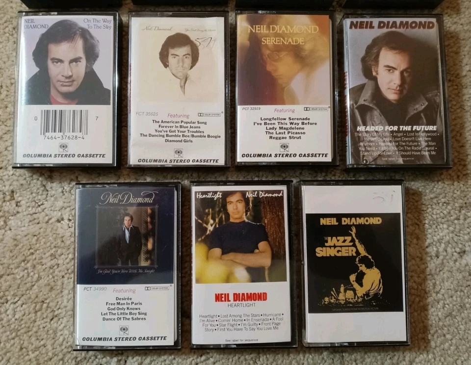 LOOK! 👀 Rare/Vintage Neil Diamond Cassette Tapes Hot August Night Jazz Singer - Image 4 of 4