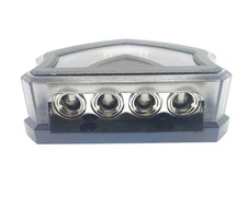4 Way Power Distribution Block, 1/0 Gauge x 2 in 1/0 Gauge x 4 Out Power Grou...