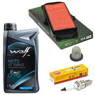 Set 1L Wartung Öl Ölsieb Luftfilter Zündkerze für Kymco People 300 D22000 08-10