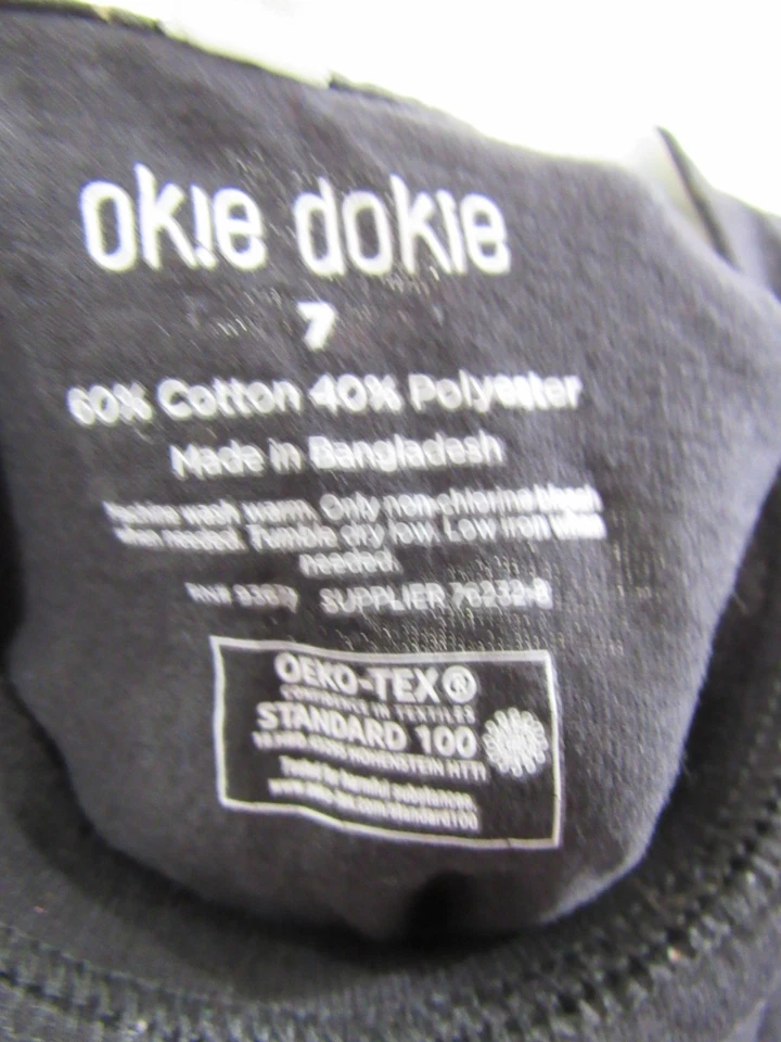 Camiseta Okie Dokie Talla 7 Niños Negra COOL CALABAZA EN EL PARCHE Halloween Foto 2 de 4