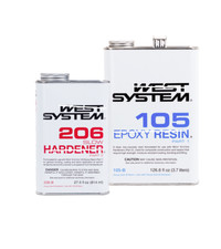 West system Epoxy Resin 105-B Slow Epoxy 206B Hardener  Mini Pump Set