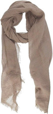 Women Summer Cotton Linen Scarf Crinkle Long Beach 71 X 35 Inch Khaki
