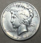 New Listing1921 $1 Silver Peace Dollar Key Date  VF  Cleaned FREE Shipping