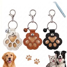 Cat Dog Hair Keychain Pet Fur Keepsake, Paw Shape Pet Hair Memorial Keychain ...