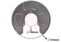 VAN Wezel Spritzblech Bremsscheibe 5878373 FüR Seat VW Ford 7M9 Sharan Galaxy 1
