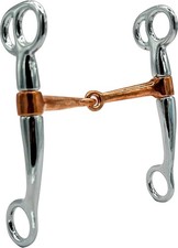 Western Tom Thumb Snaffle Bit 5", Rust-Resistant Horse Bit Copper Mouth