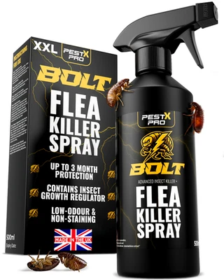 PEST-X PRO Pest X Pro Flea Killer Spray for Home 500ml Household Carpet Dogs Cats Indoor UK