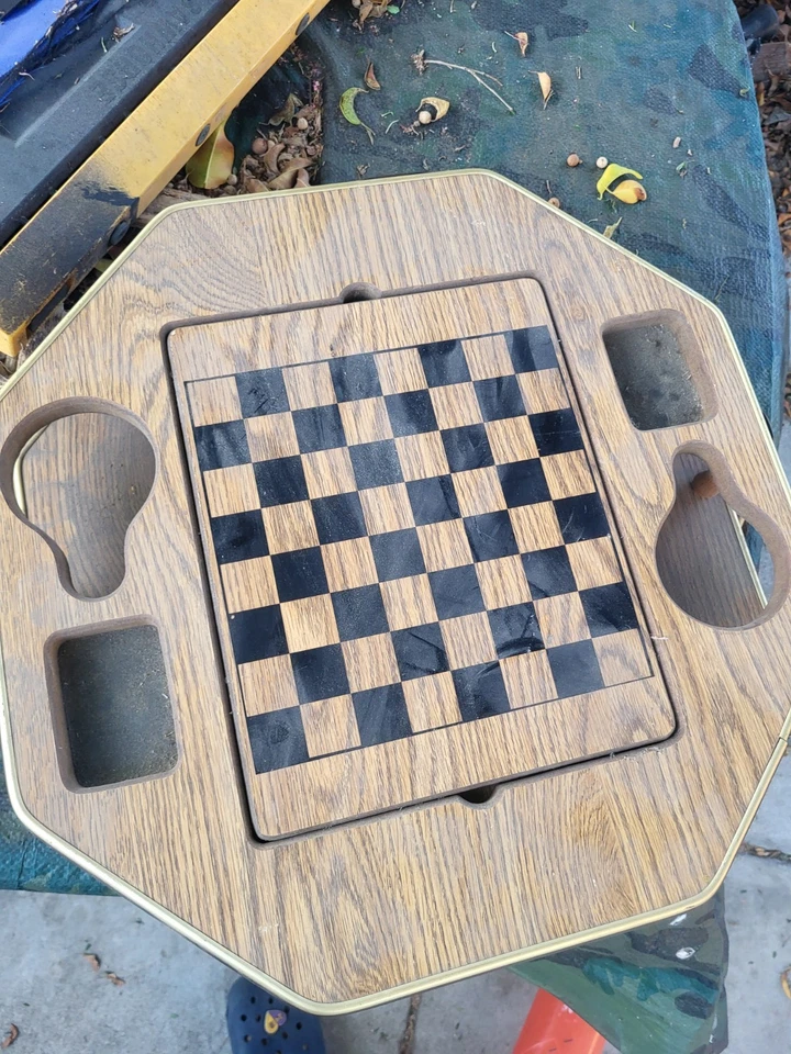 Furgonetas personalizadas de 1980 Center Island mesa con techo de madera/juegos 4 furgonetas Chevy Dodge Ford Foto 2 de 4