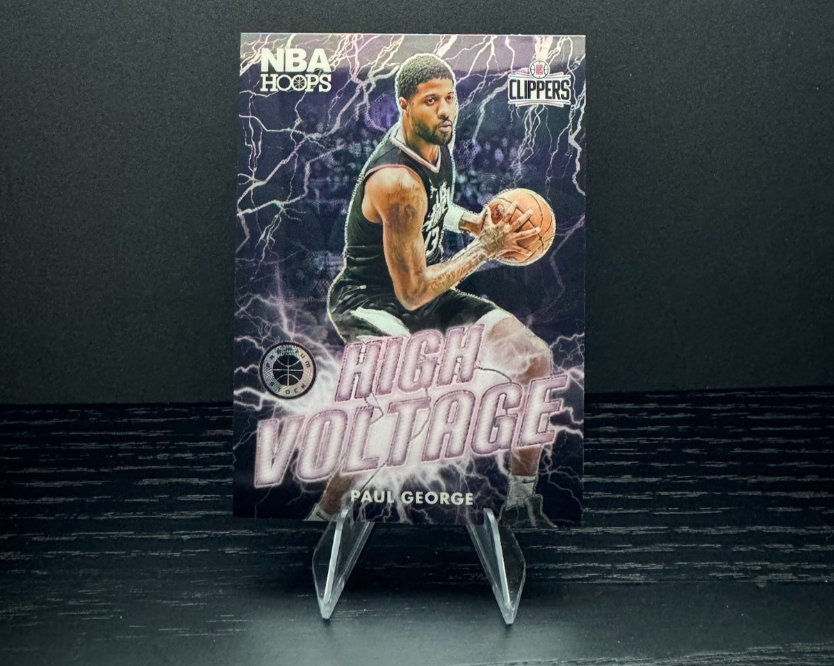 2023-24 Panini Hoops Premium Stock Paul George High Voltage Premium SP #19