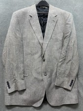 Jos. A. Bank Sport Coat Mens 48L Gray Silk Tweed Classic Fit 2 Button Blazer