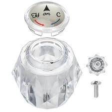 Single Shower Knob Replacement Kit for Delta 600 Series - Clear Handle with Set