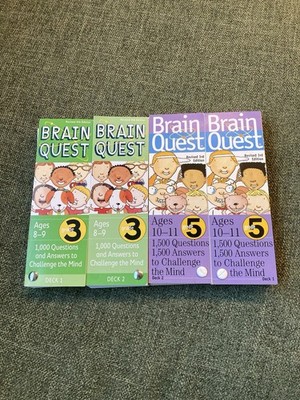 Brain Quest Cards   Grade 3 (Decks 1 & 2) + Grade 5 (Decks 1 & 2) Educational