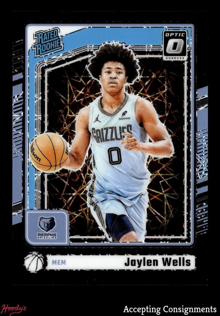 2024-25 Donruss Optic Black Velocity #252 Jaylen Wells RC RATED ROOKIE 35/39