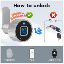 Biometric Fingerprint Cabinet Lock Set - Bluetooth Access
